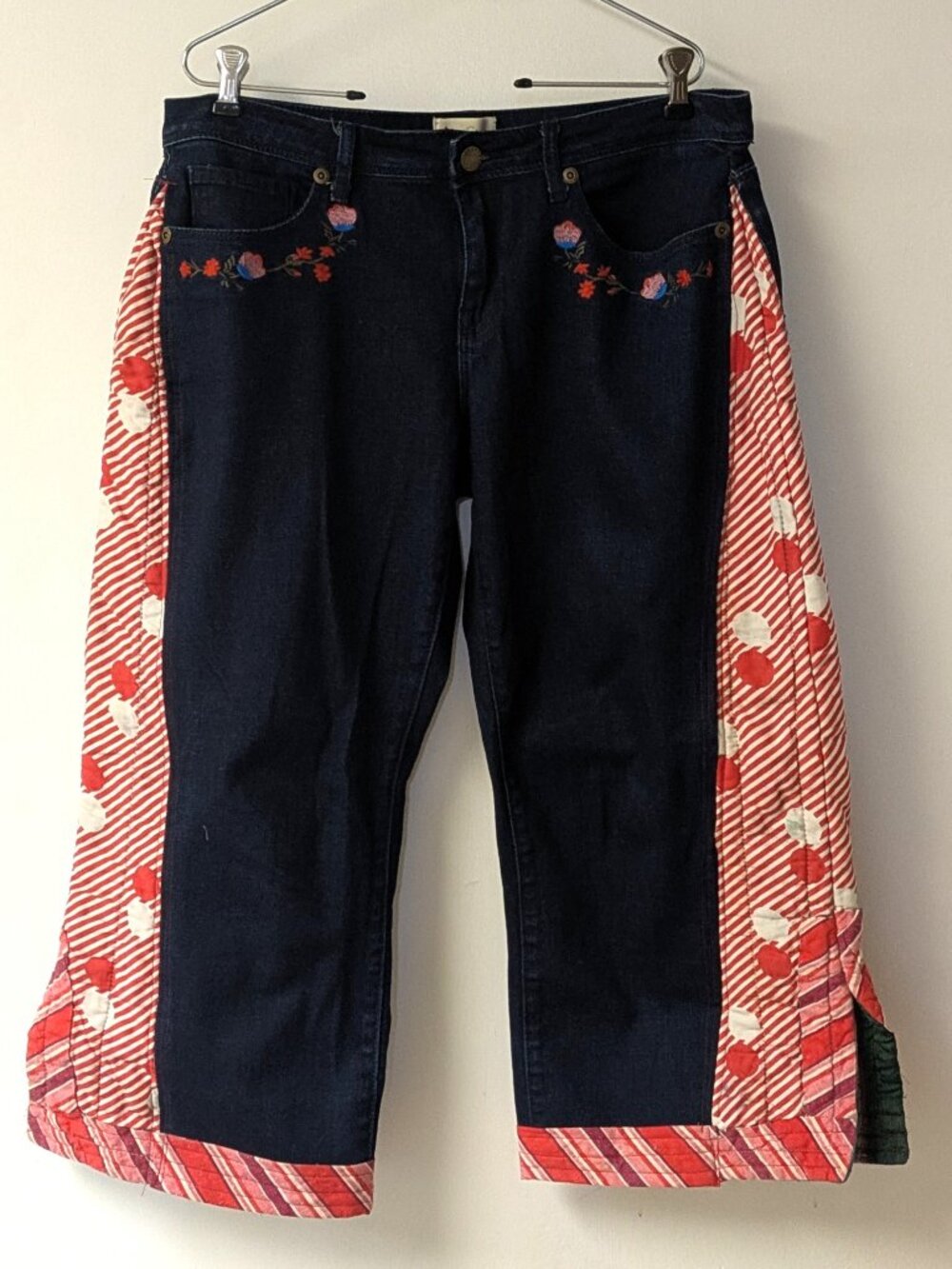 Upcycled ModCloth + Vintage Quilt Jeans